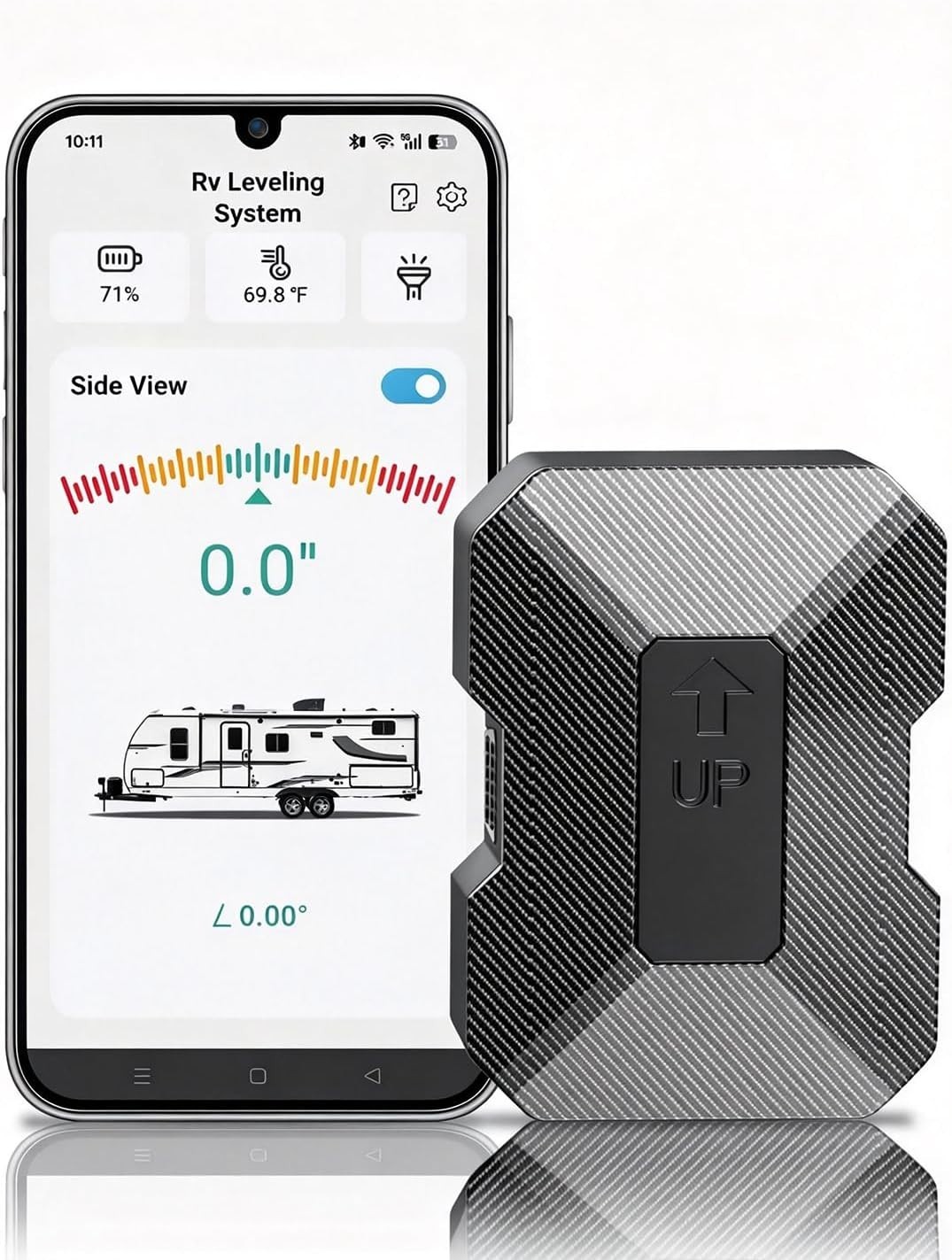 Wireless RV Leveling System – User-Friendly Phone App 3.7″ | With Real-Time P…