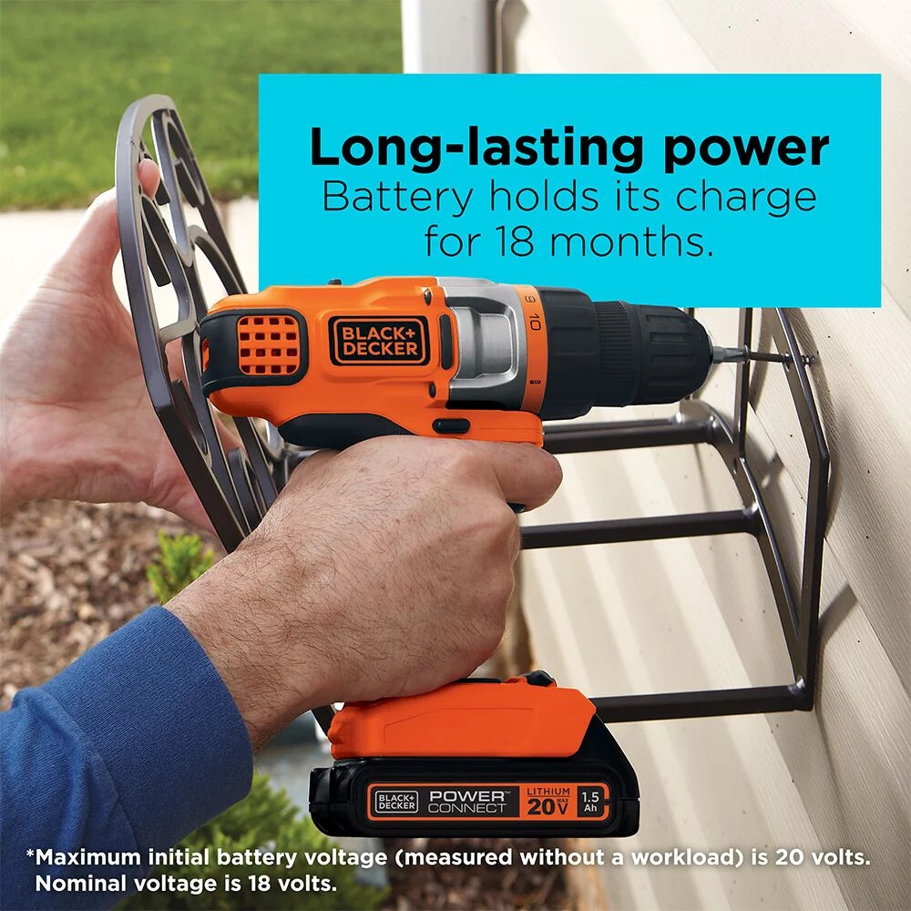 BLACK+DECKER 20V MAX* Cordless Drill/Driver Variable Speed – LDX220C