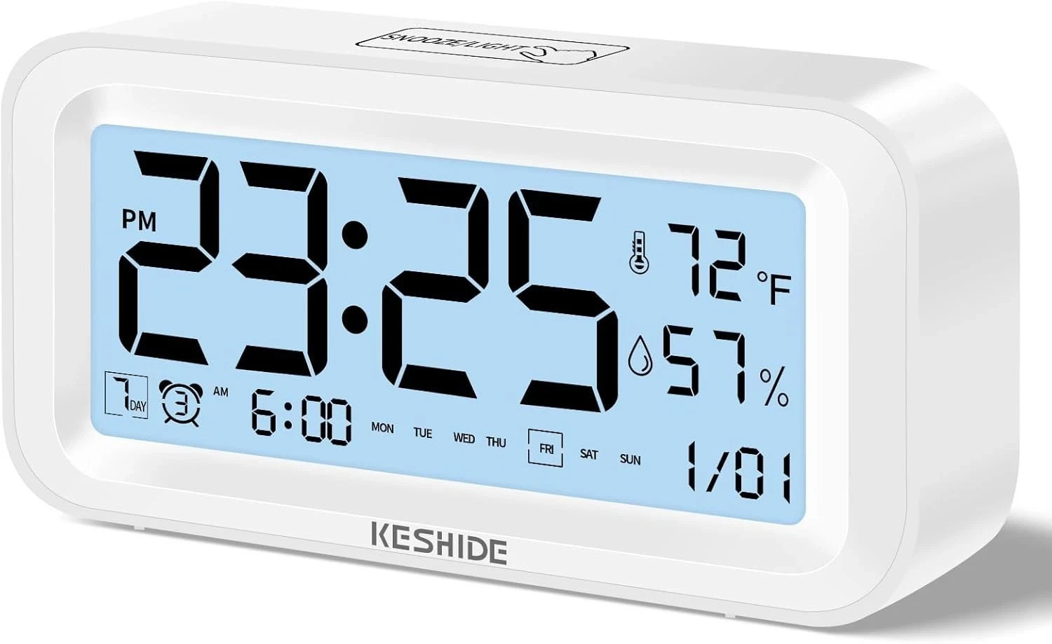 Battery Operated Digital Clock: Cordless Small Alarm Clock for Bedroom Travel…