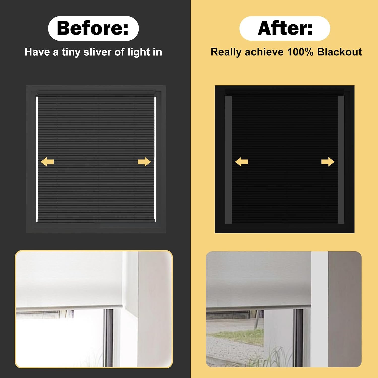Blackout PVC Light Blocking Strips for Window Shades and Blinds – Blocks Light a