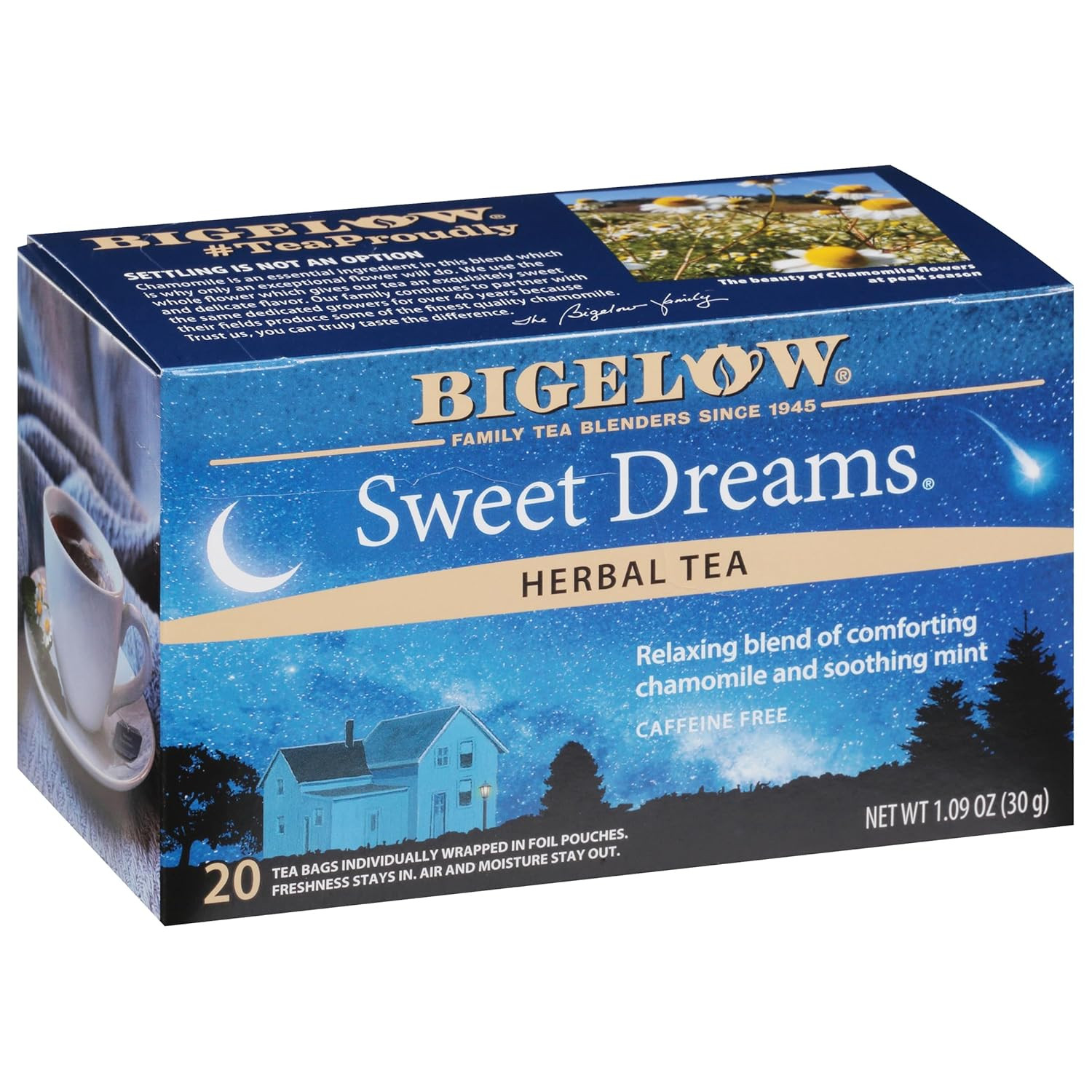 Bigelow Sweet Dreams Herbal Tea Bags, 20 Count Box (Pack of 6) 120 total bags