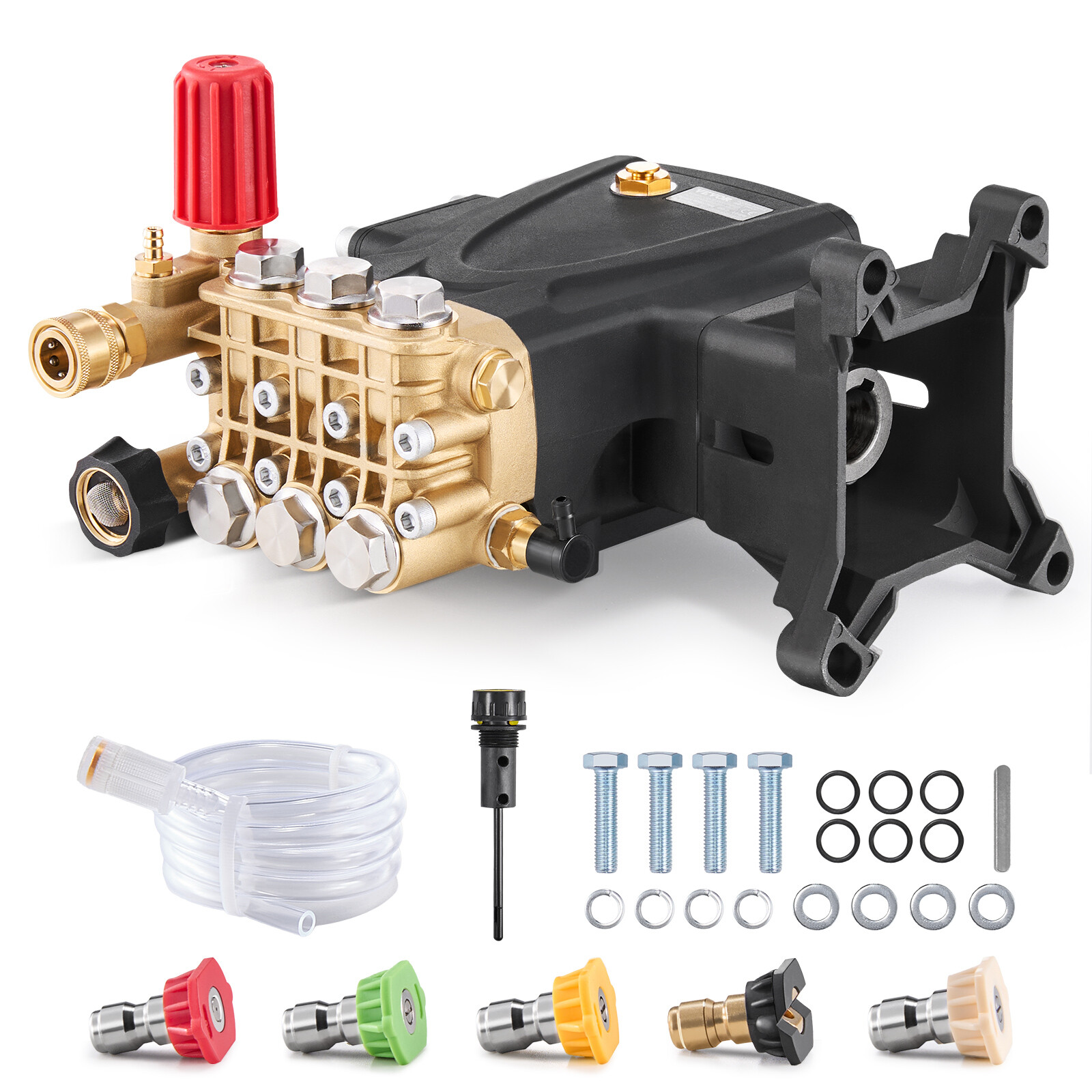 Pressure Washer Pump 1″ Shaft Horizontal Triplex Plunger 4000 PSI 4.0GPM