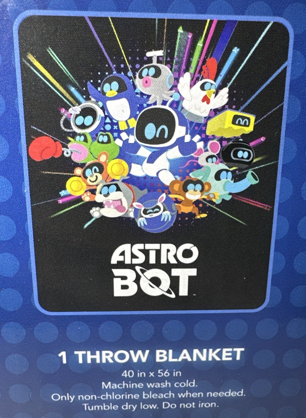 Astro Bot Playstation PS5 2026 Soft Throw Blanket 40”x 56” NEW Culturefly
