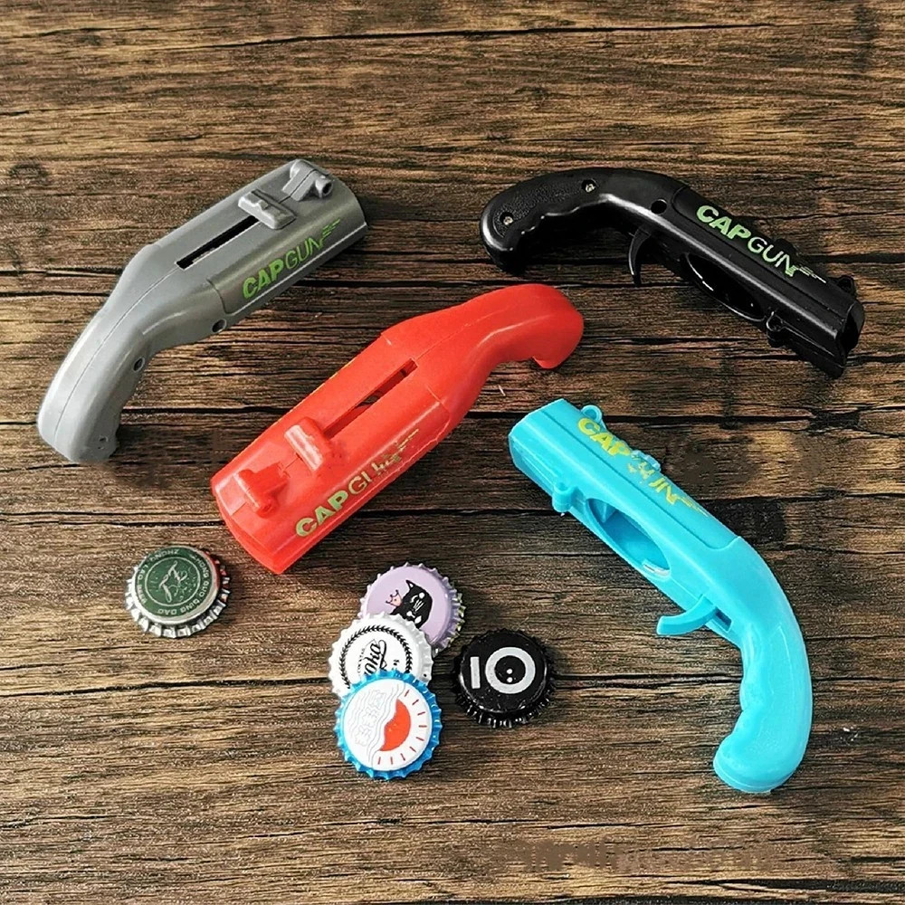 Beer Cap Gun Funny Launcher Shooter Bottle Opener Creative Drinking Game Family