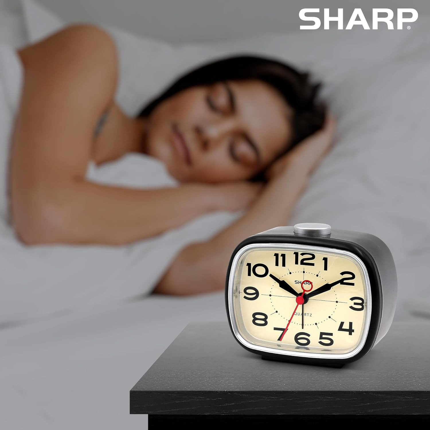 Battery Powered Alarm Clock, Retro Battery Operated Alarm Clock for Bedrooms, Of
