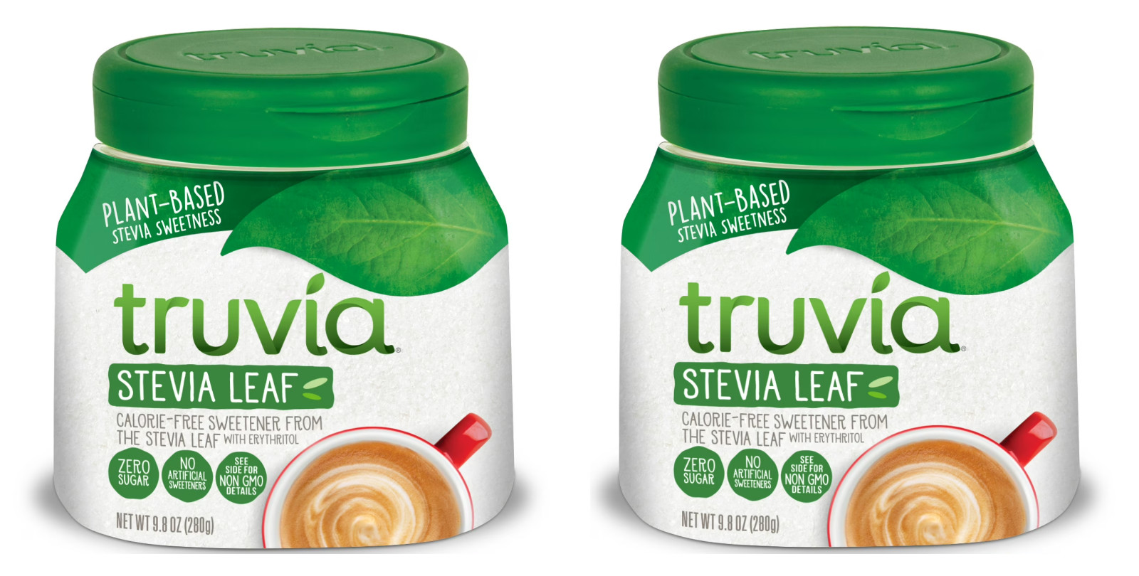 Truvia Calorie-Free Sweetener Jar from The Stevia Leaf, 9.8 oz, 2 packs