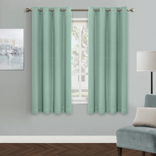 Blackout Curtains for Living Room, 63 Inch Long 52″W x 63″L (Pack of 1) Aqua