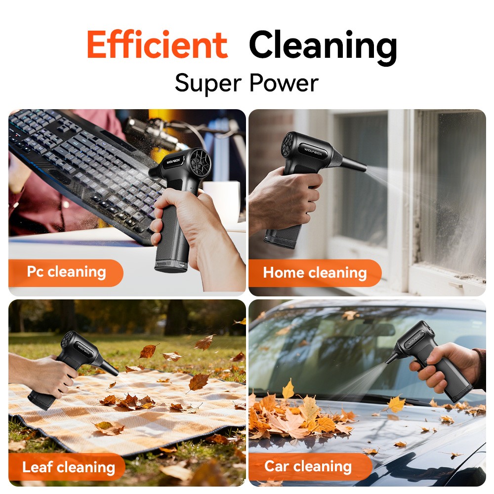 WOLFBOX Handheld DF200 Electric Air Duster w/ Removable Battery Mini Blower NEW