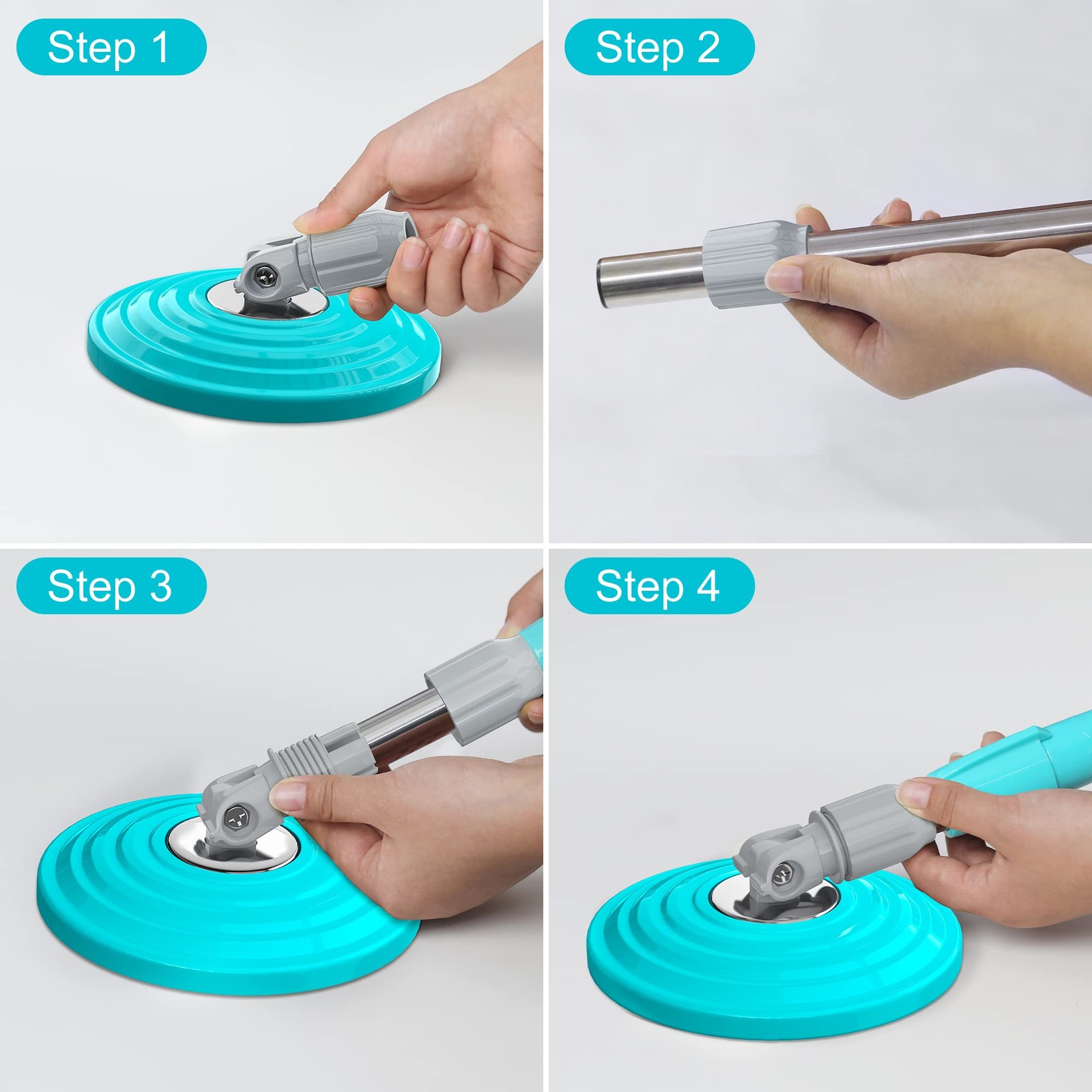 Plastic Mop Base Replacement for Spin Mop Bucket,Replacement Mop Parts, Mop A…