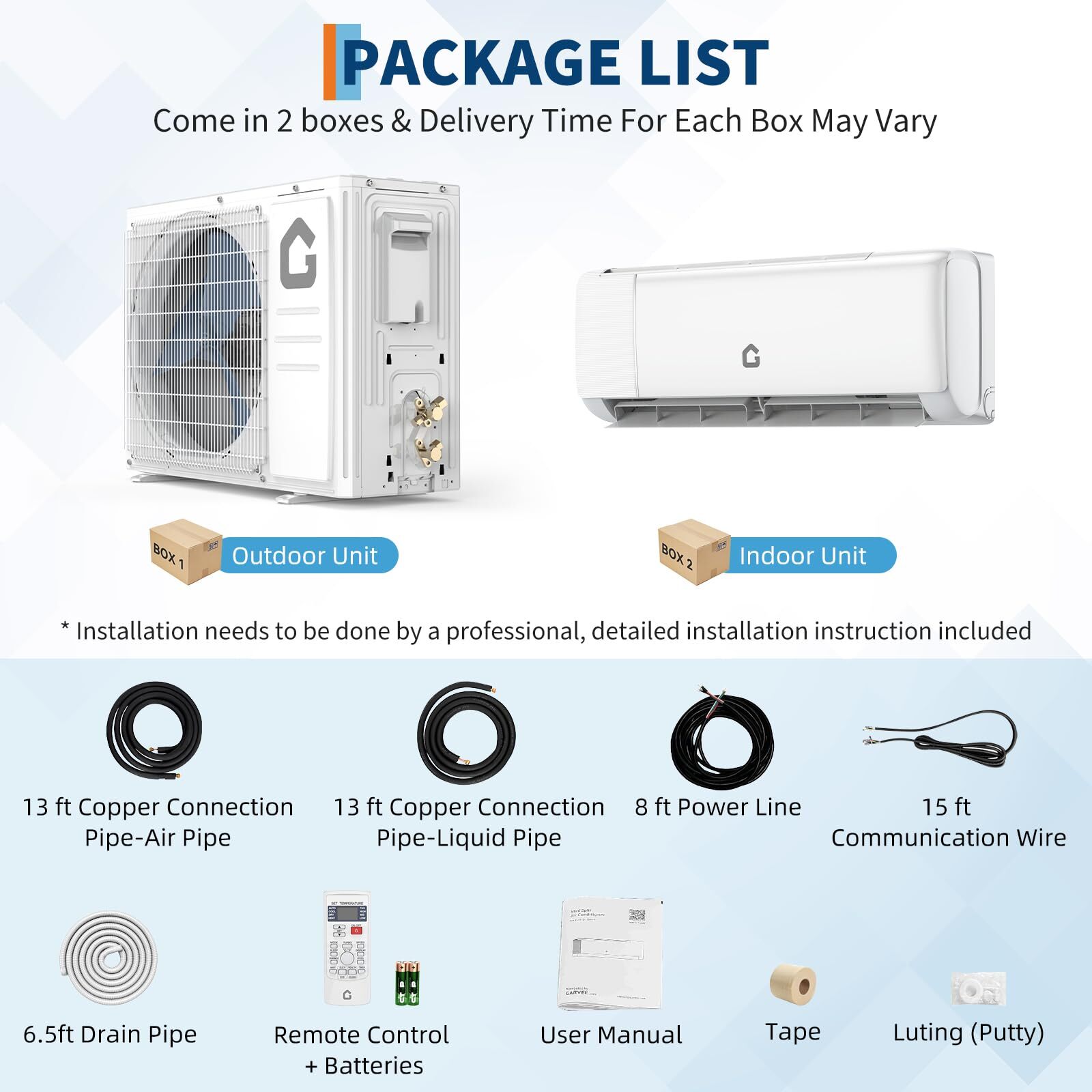 ✅12000BTU Mini Split Air Conditioner Ductless 21 SEER2 Ductless AC w/Heat Pump U