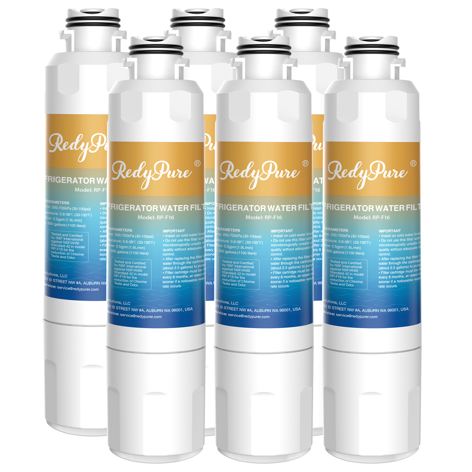 6 Pack Fit For Samsung DA29-00020B HAF-CIN HAF-CIN/EXP Refrigerator Water Filter