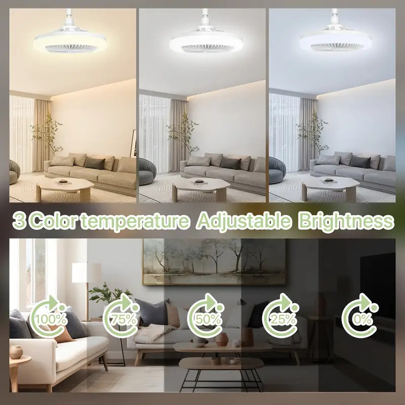 Dimmable Ceiling Fan with Lights and Remote Socket Fan light with Dimmable Led