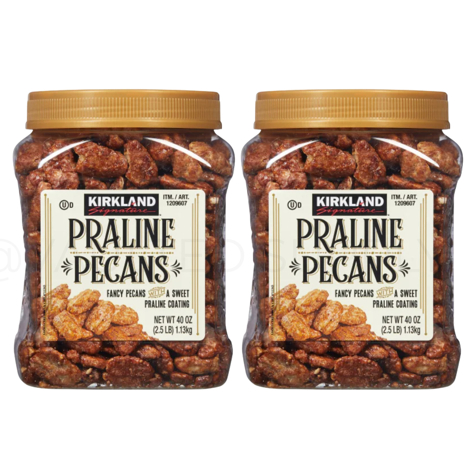 2 Packs Kirkland Signature Praline Pecans 40 oz Each Pack, Total 80 oz