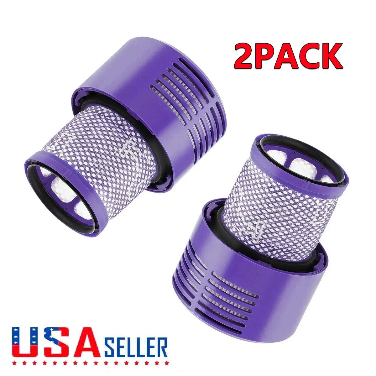 2-Pack HEPA Replacement V10 Filter for Dyson V10 SV12 Part No. 969082-01 Animal.