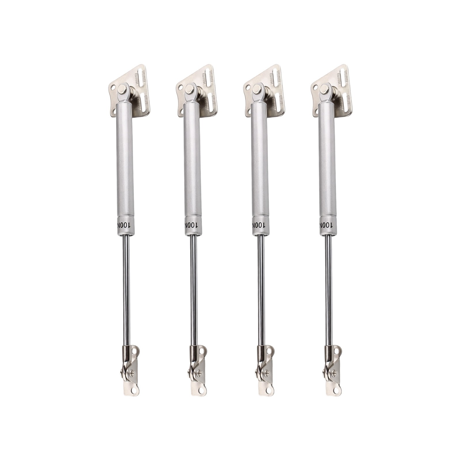 4 PCS Telescopic Drop-down Pneumatic Struts 11.42in Length 100N Thrust Force