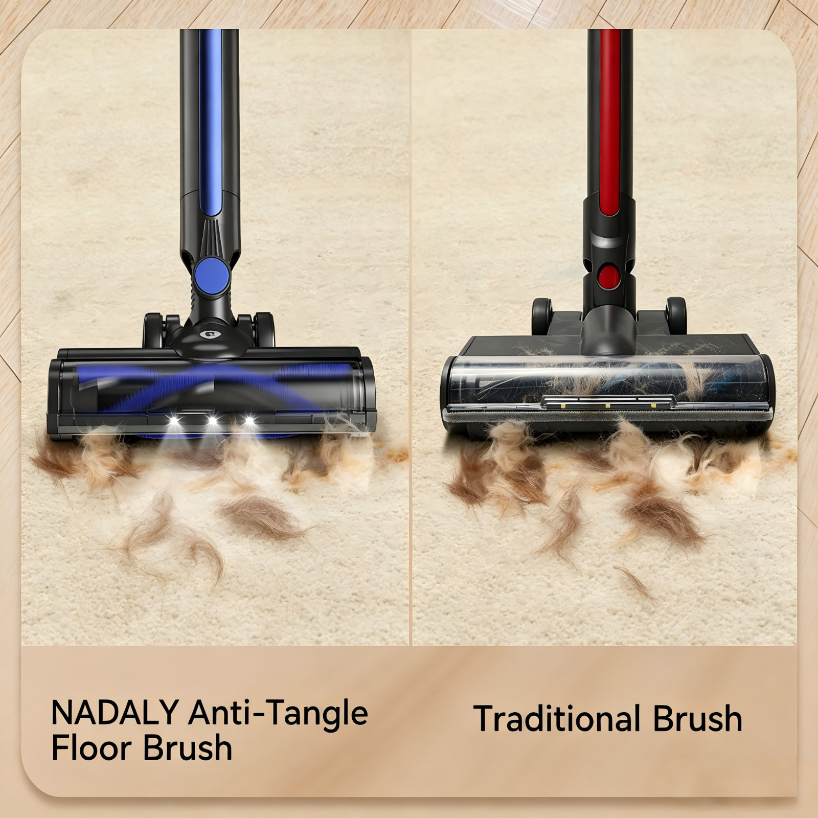 Cordless Vacuum Cleaner 30KPa 45min Runtime Stick 1.5L for Pet Hair Carpet Clean