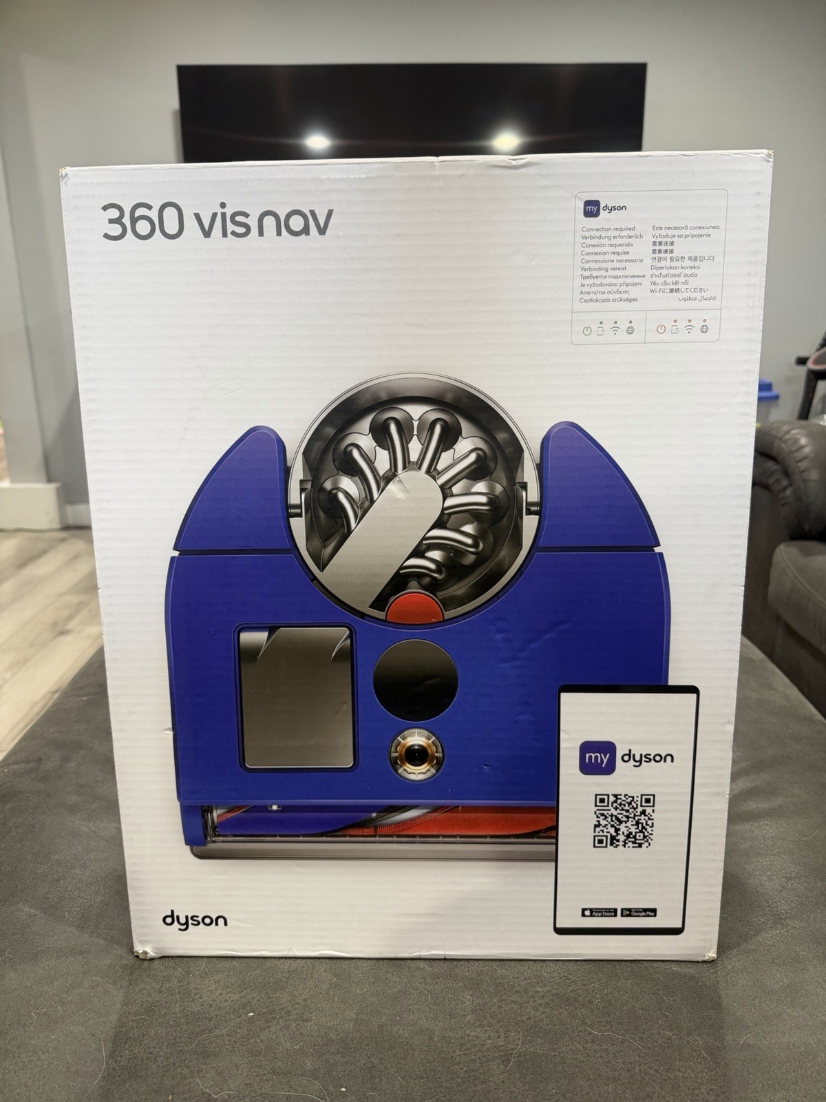 Dyson 360 Vis Nav Robotic Bagless Cordless Vacuum HEPA Smart Wi-Fi Blue