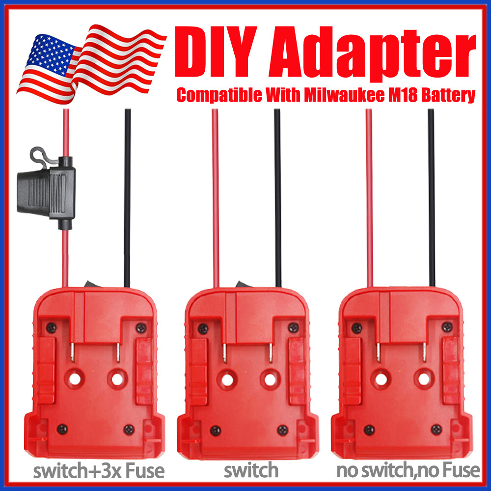 10X DIY Adapter Power Wheel Compatible With Milwaukee M18 Battery 18V Dock Power