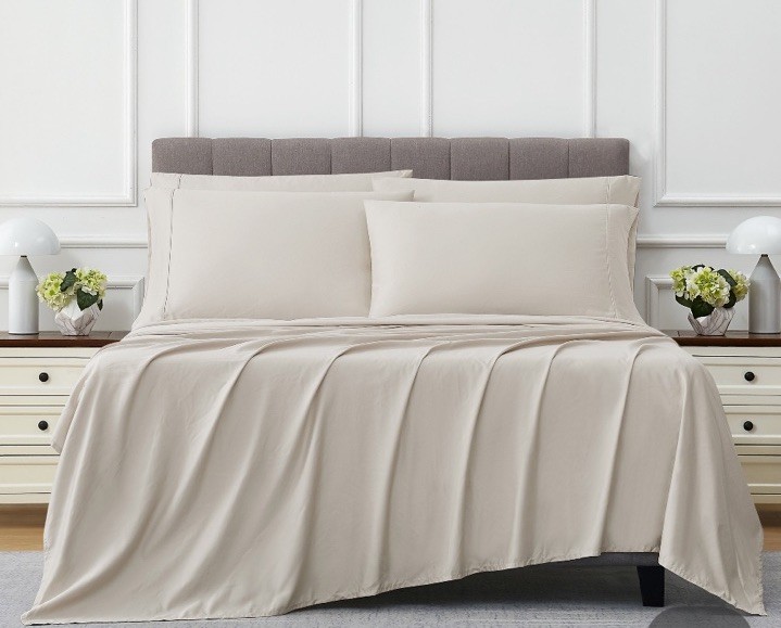 Kirkland Signature 680 TC Sheets- King Beige – Missing Fitted – New/Washed