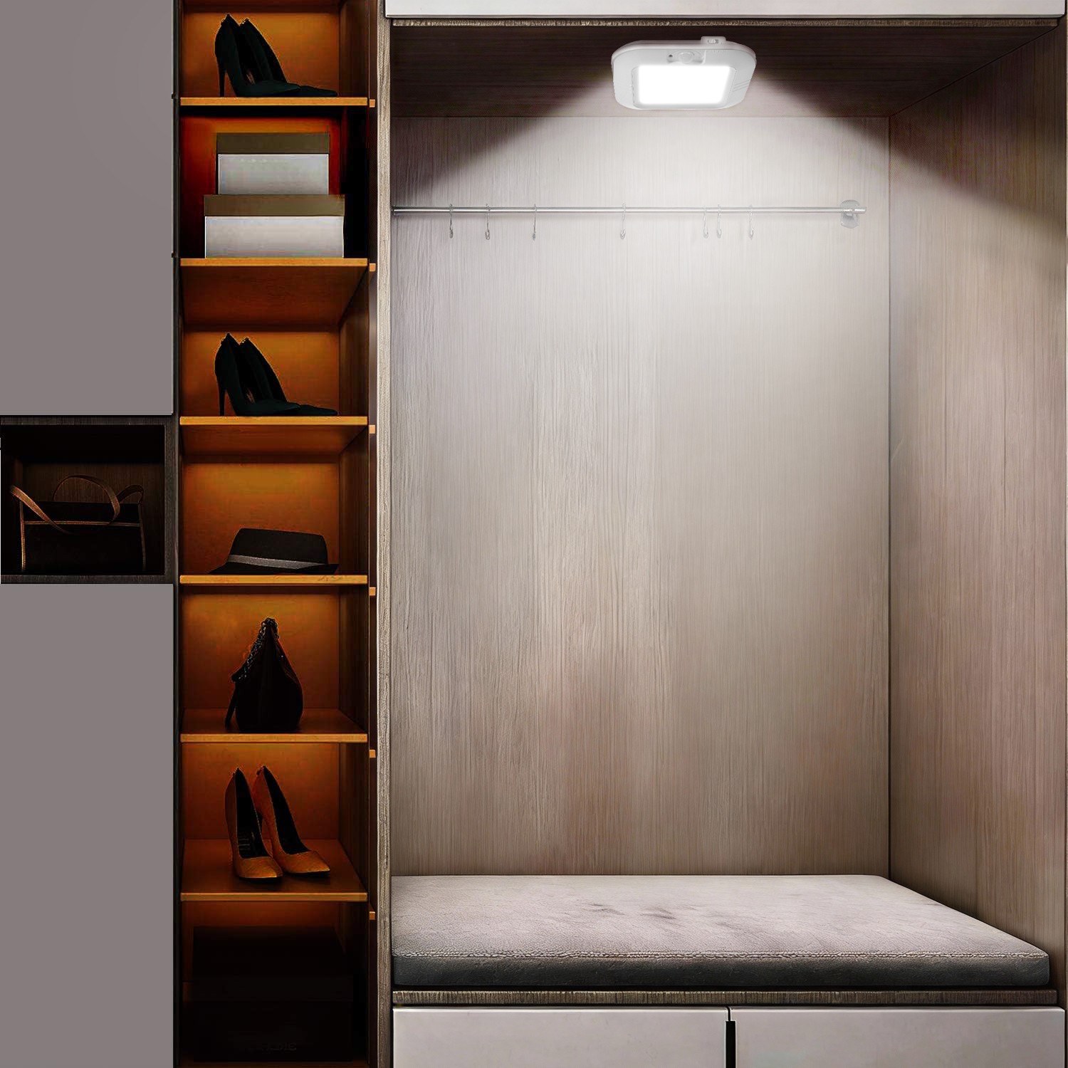 Battery Operated Ceiling Light Motion Sensor Light Indoor Motion 6000K