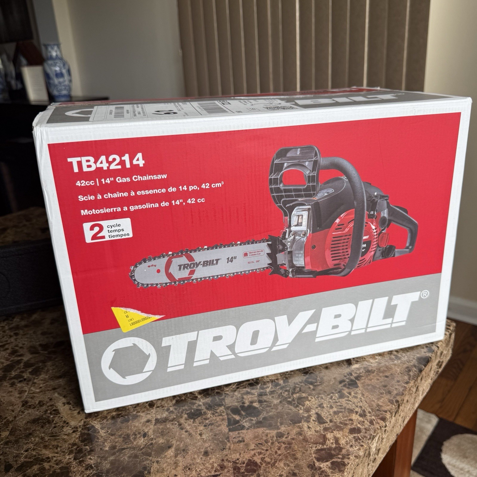 Troy-Bilt 42cc 14 In. Low Kickback 2-Cycle Gas Chainsaw Free Shipping (NEW)