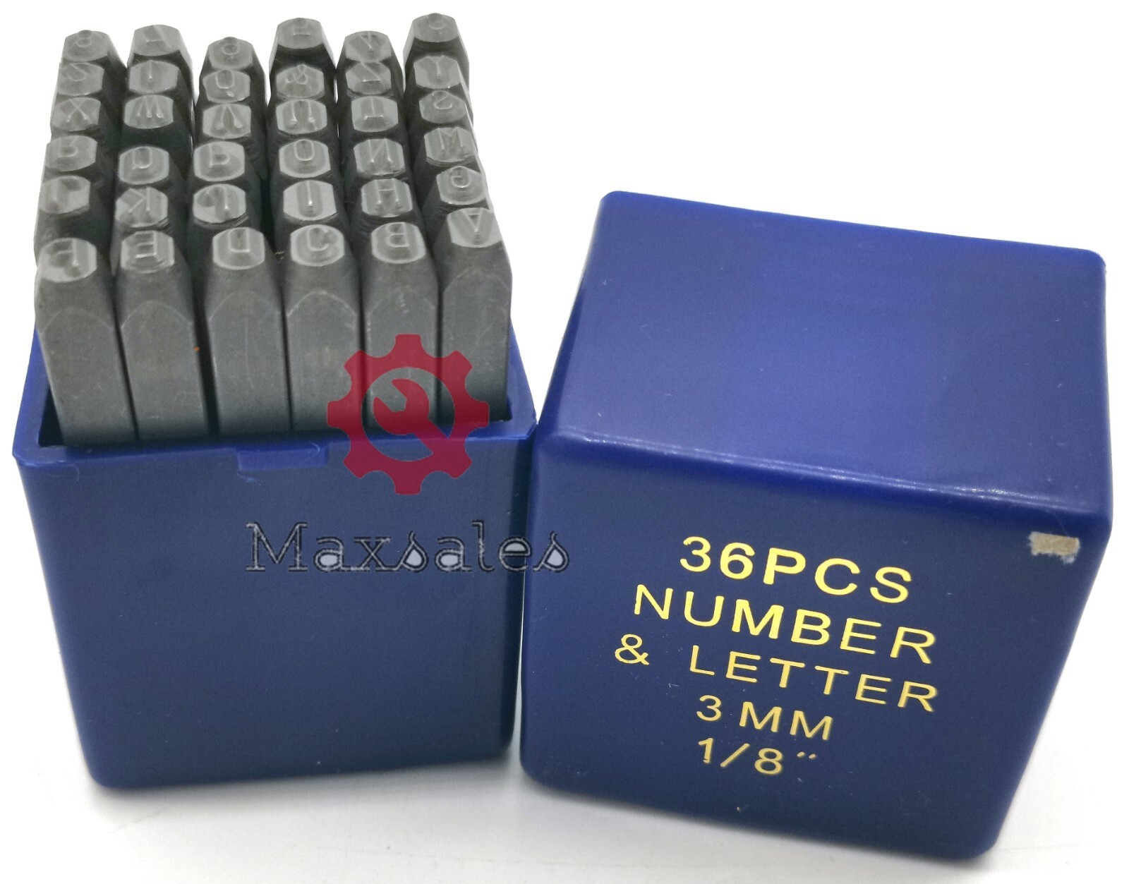 36Pc 3MM Letter & Number Stamp Set A-Z, 0-9 Punches Metal Plastic Leather Wood
