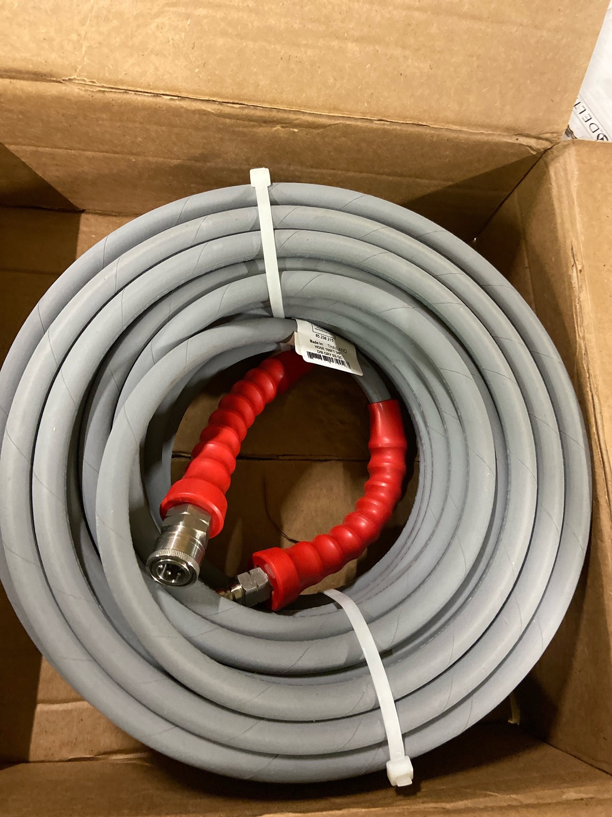 BE PRESSURE 85.238.215 Hose 100Ft 3/8″ D/B Gry Ss Qc 6000 Psi