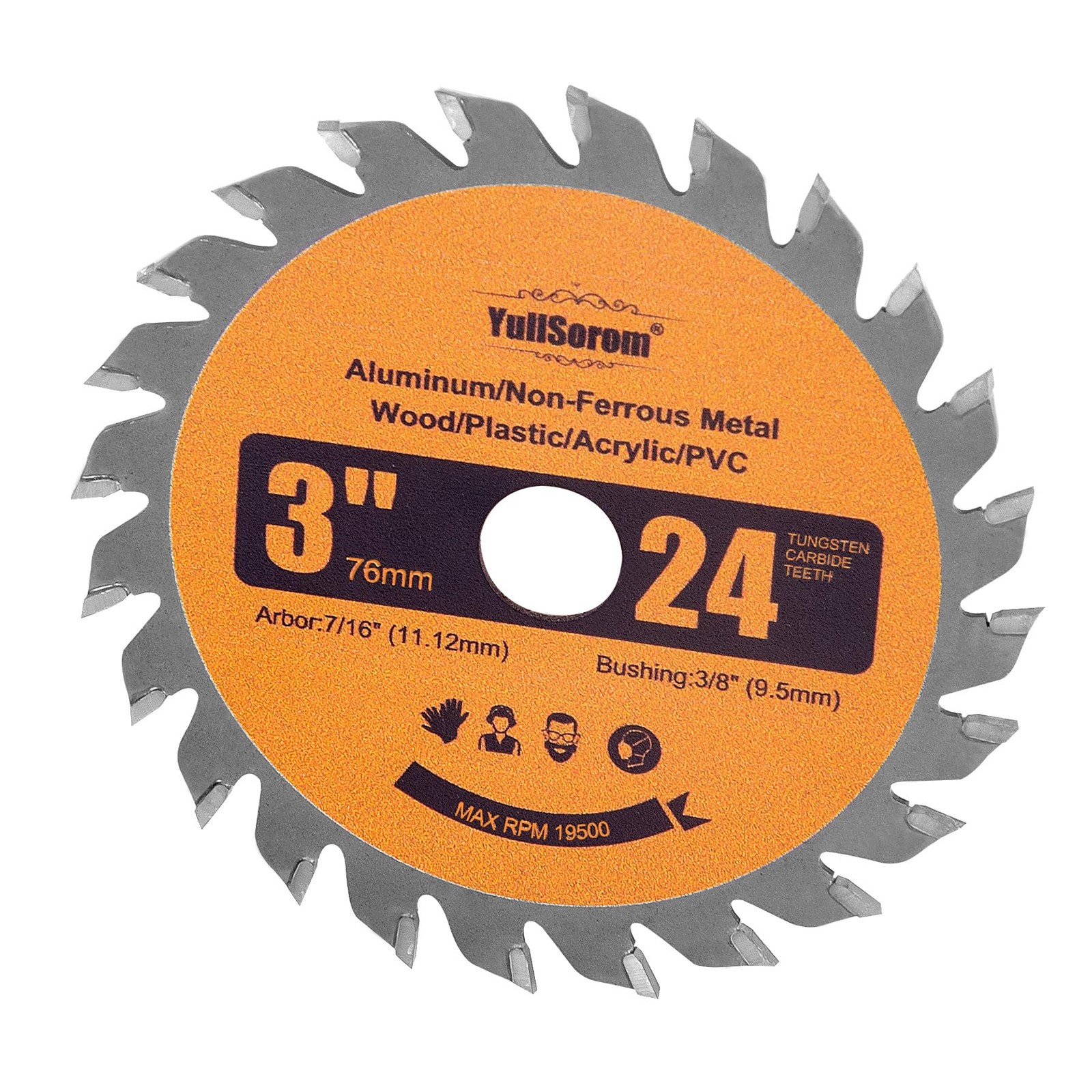 �3� Carbide Circular Saw Blades 24/36T for Wood PVC Plastic Aluminum 3-Pack�