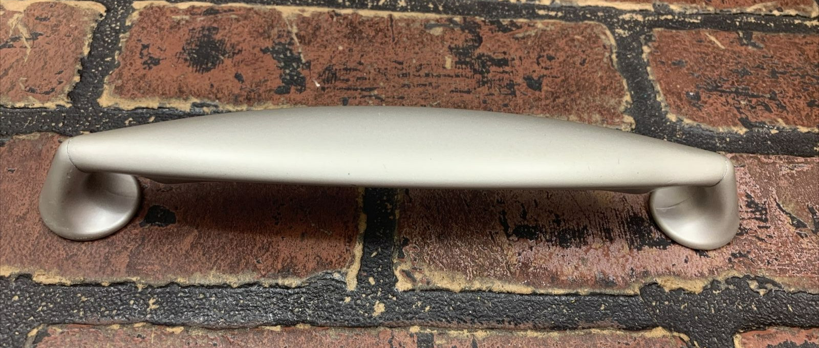 Large nickel silver color drawer door pull 7.5-in center to center