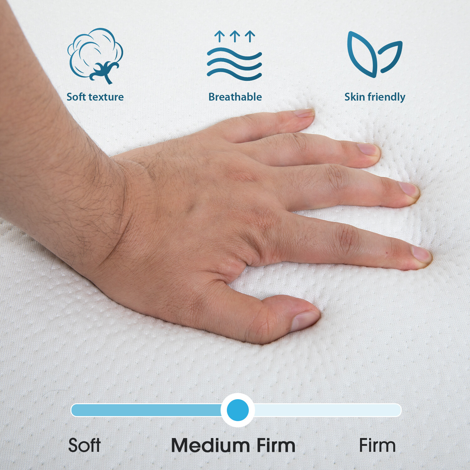 3-inch Folding Mattress, Tri Fold Memory Foam Mattress with Washable Cover