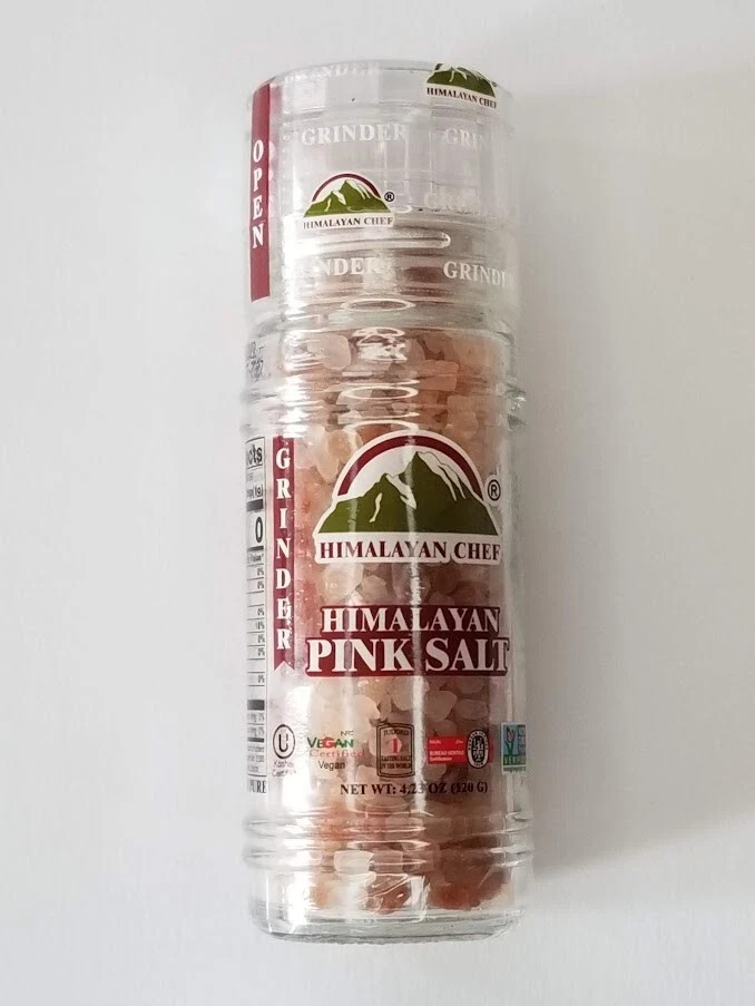 Himalayan Chef Himalayan Pink Salt Coarse 4.23 oz Refillable Glass Grinder