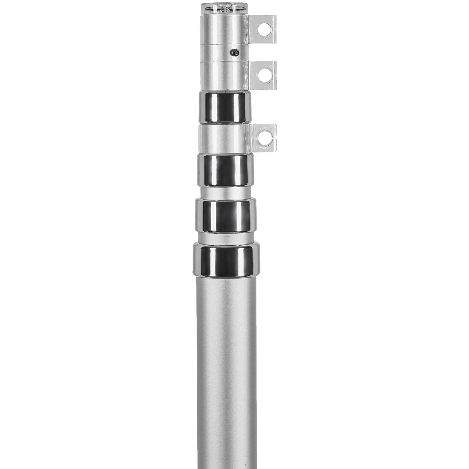 VEVOR 25FT Telescopic Flagpole Kit Heavy Duty Aluminum Flag Pole American Silver