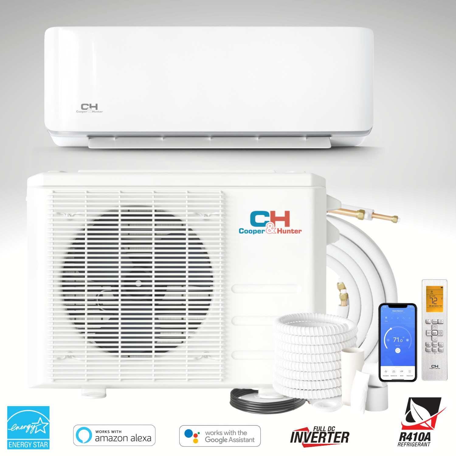 12000 BTU Ductless AC Mini Split Heat Pump Air Conditioner 21.5 SEER 1 TON