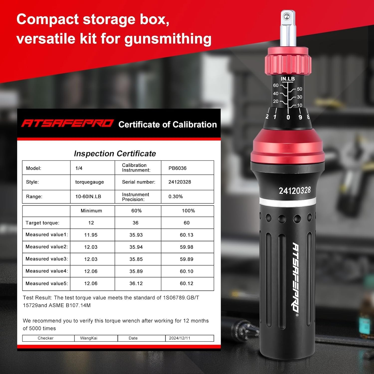 Torque Screwdriver – 10-60 In.Lb,21 Pcs Inch Pound Torque Screwdriver Set – 1/4″