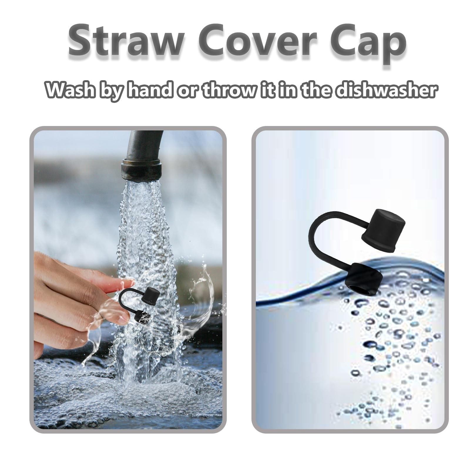 6PCS Silicone Straw Covers Cap Compatible with Stanley Cup 30-40 oz Tumbler with