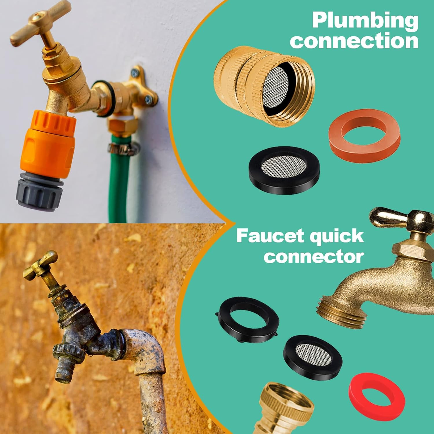 37 Size 1075 Pcs Faucet Washers & O-Rings Kit & Plumbing Gasket 3-In-1 Home Univ