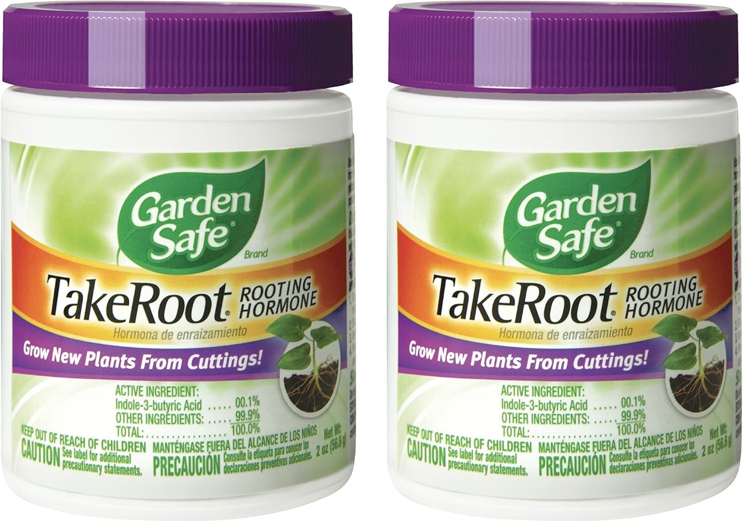 Garden Safe TakeRoot Rooting Hormone for Plants, 2-Ounce (2 Pack)