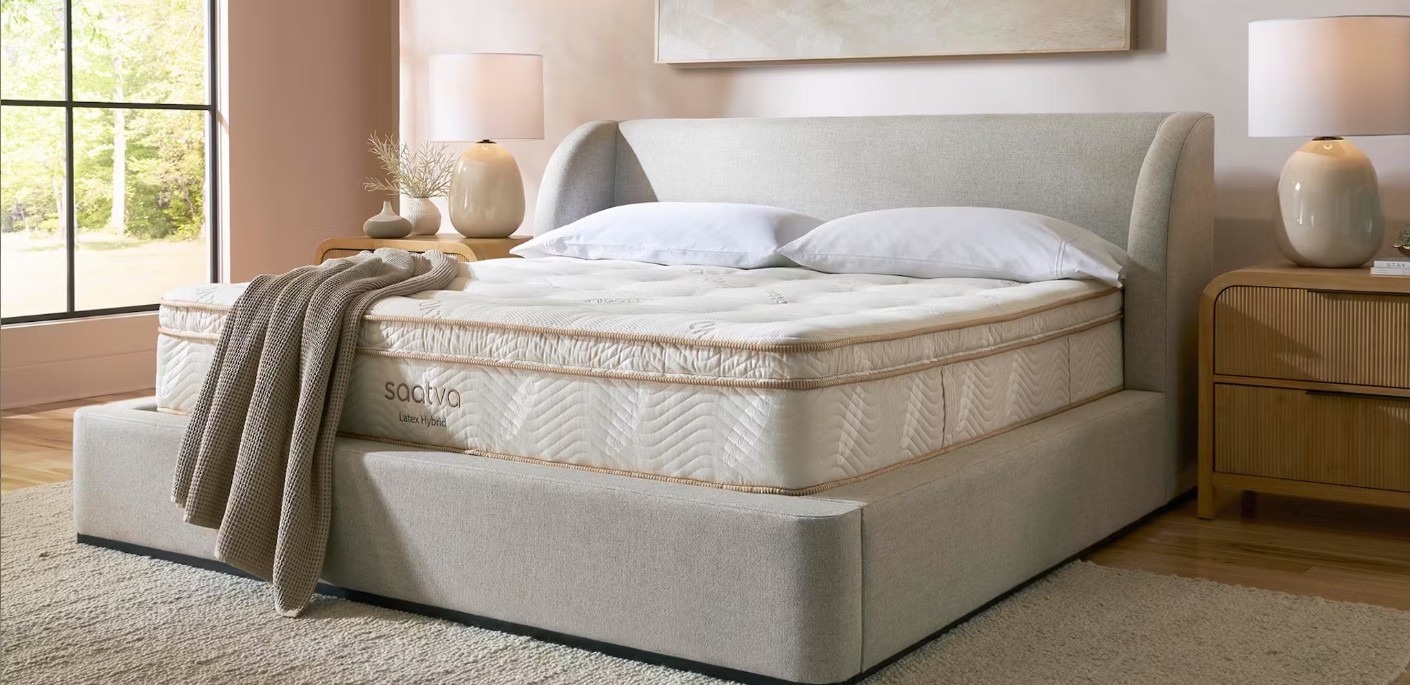 Saatva Latex Hybrid Organic Cotton USA Made Mattress