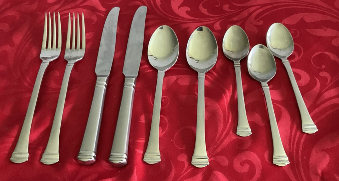 International Silver stainless INS548 mixed lot of 9 pieces EUC