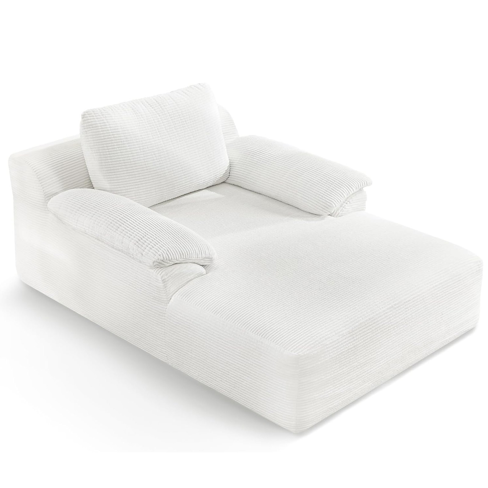 Upholstered Oversized Chaise Lounge Chair Sleeper Sofa with Soft Pillow&Armrest