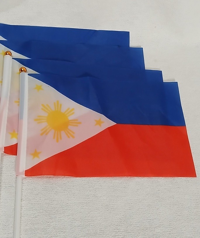 Small Philippines Flags on Stick 5.5″X8″ Mini Handheld Flags 4 Pcs Craft Display