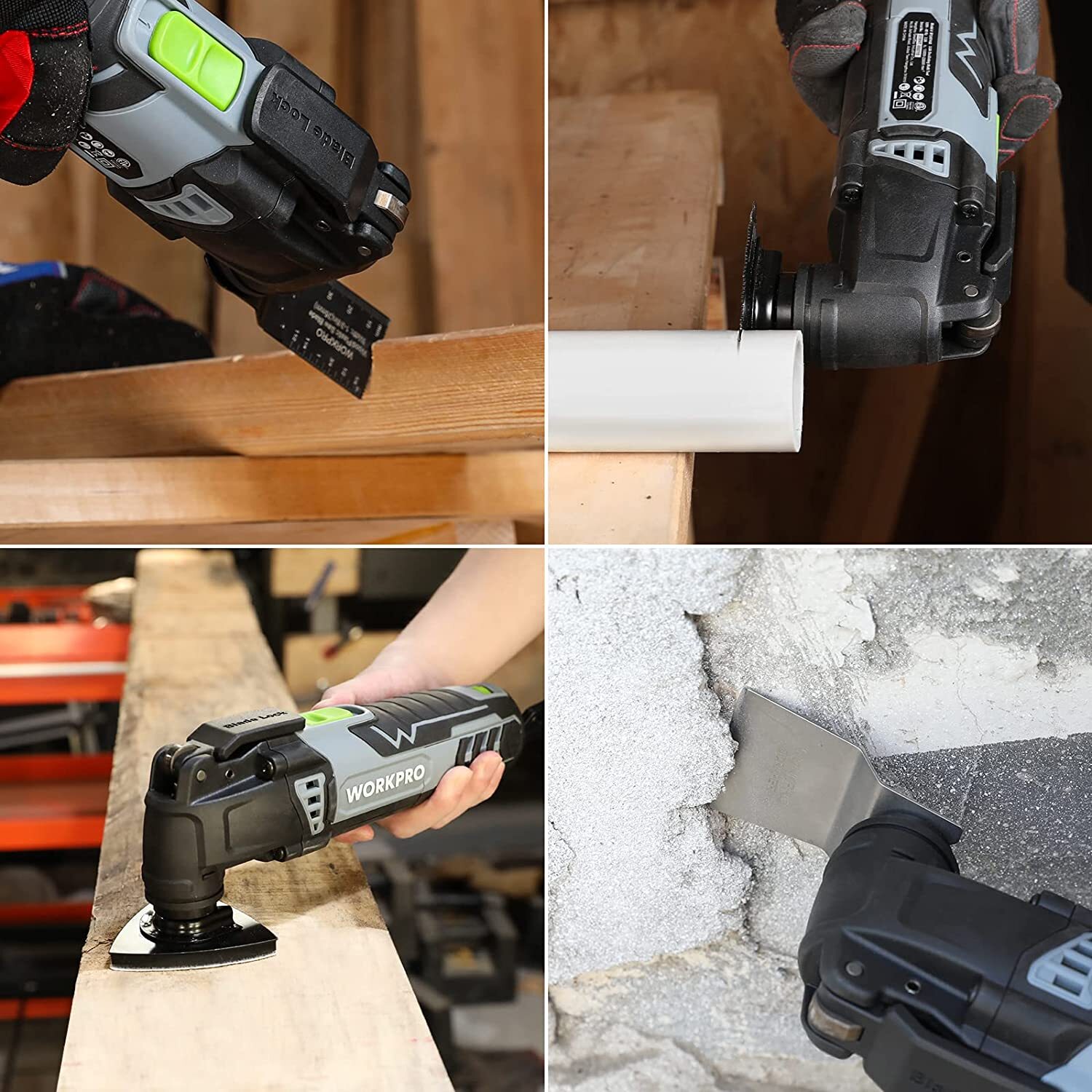 WORKPRO Oscillating Multi-Tool Kit Corded Quick-Lock Replaceable Oscillating Saw