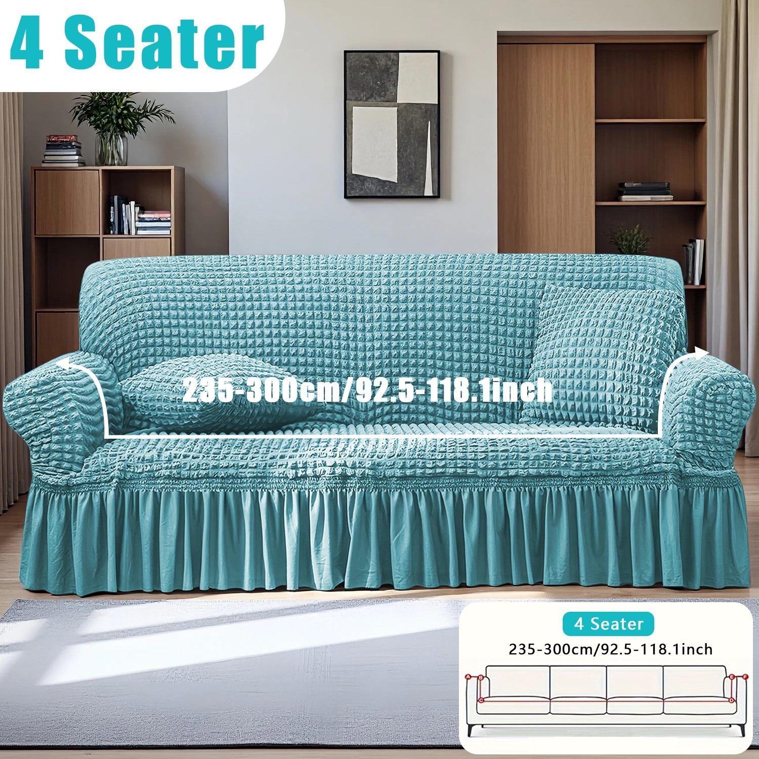 Elastic sofa cover easily fits dresses, durable universal furniture protection