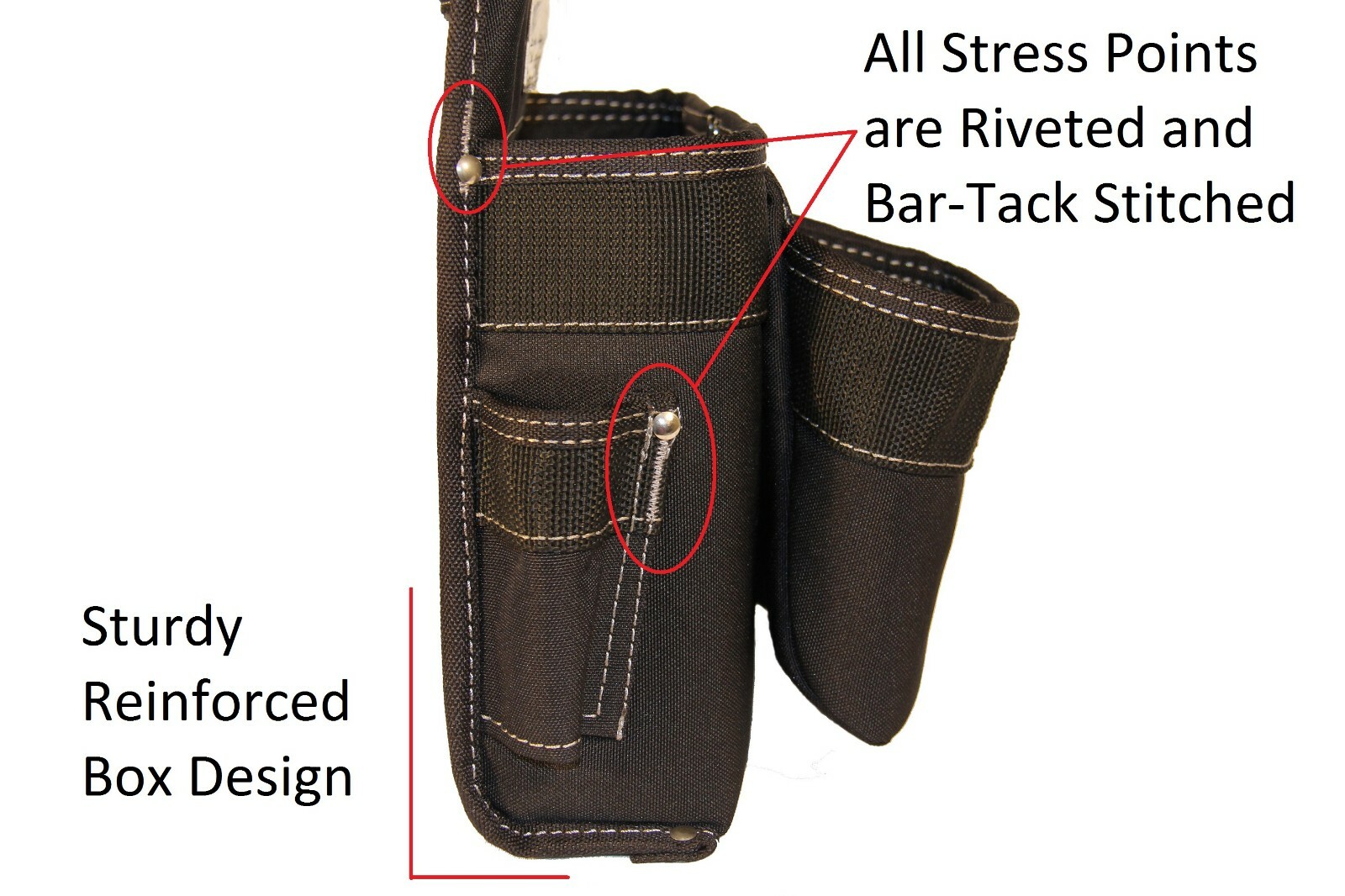 Gatorback B202 Professional 9-Pocket Fastener Tool Pouch. Fits onto any 2″ belt.