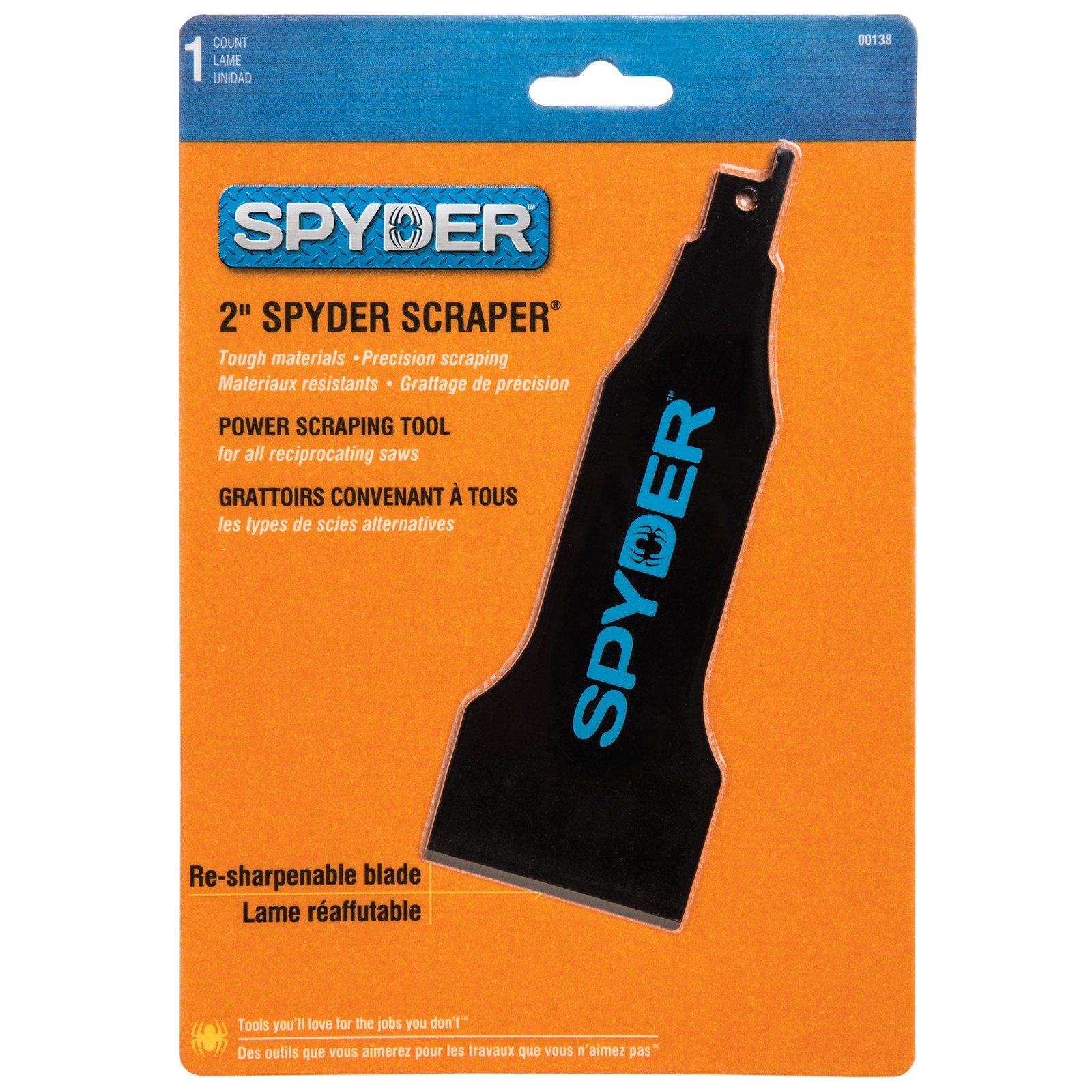 2 in Scraper Blade Attachment for Reciprocating Saws Spyder 00138