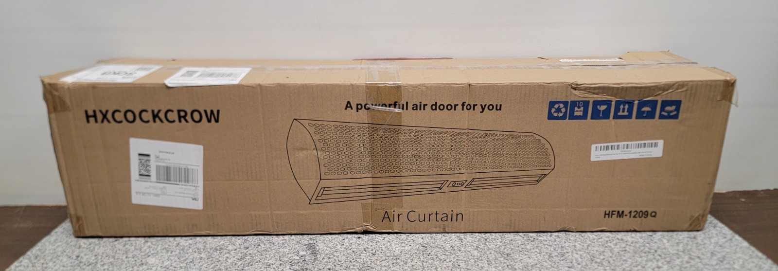 36″ Air Curtain for Commercial Household, Matte Black Wall Mounted Curtain