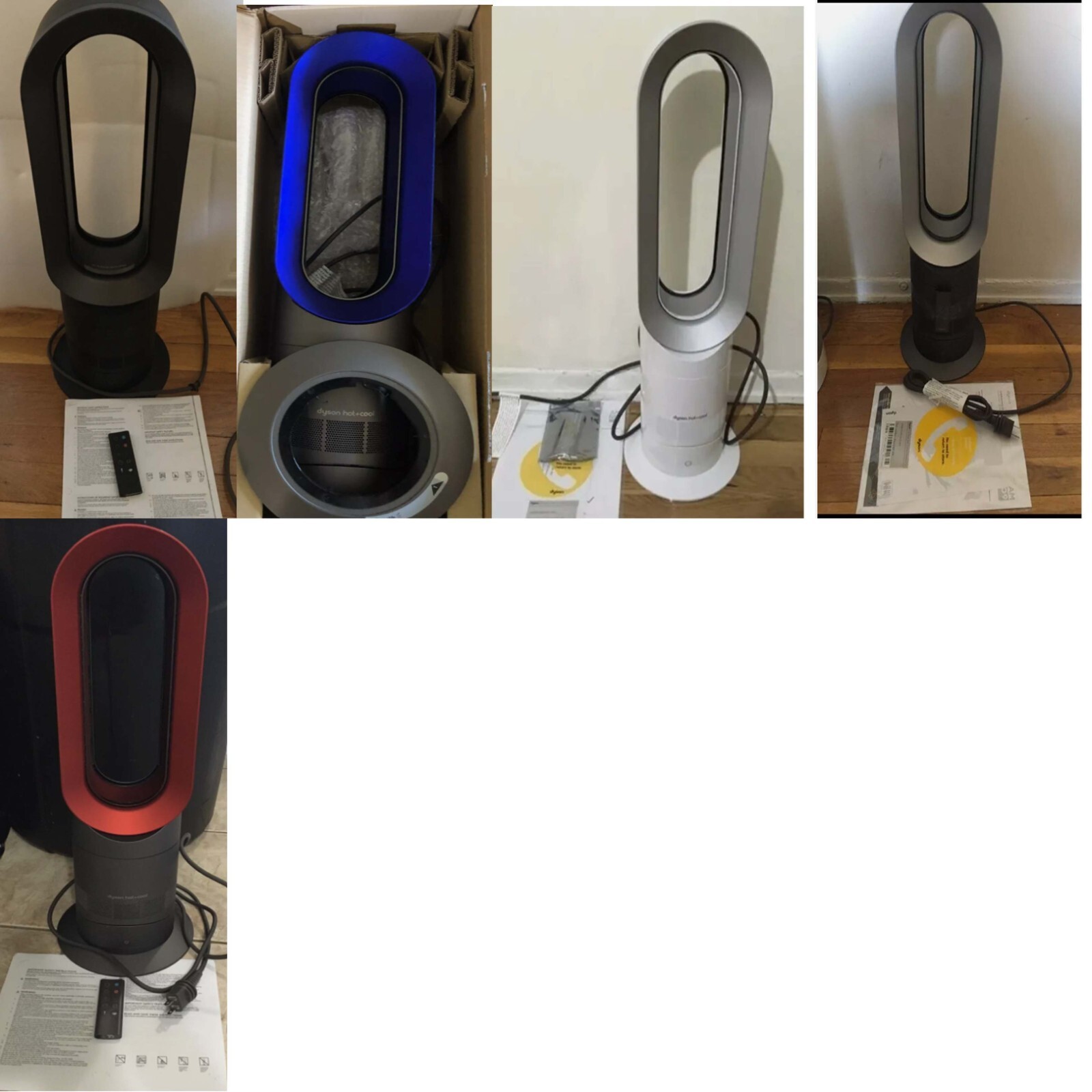 Dyson Hot & Cool Air Multiplier Jet Focus Fan and Space Heater AM09 Red Copper B
