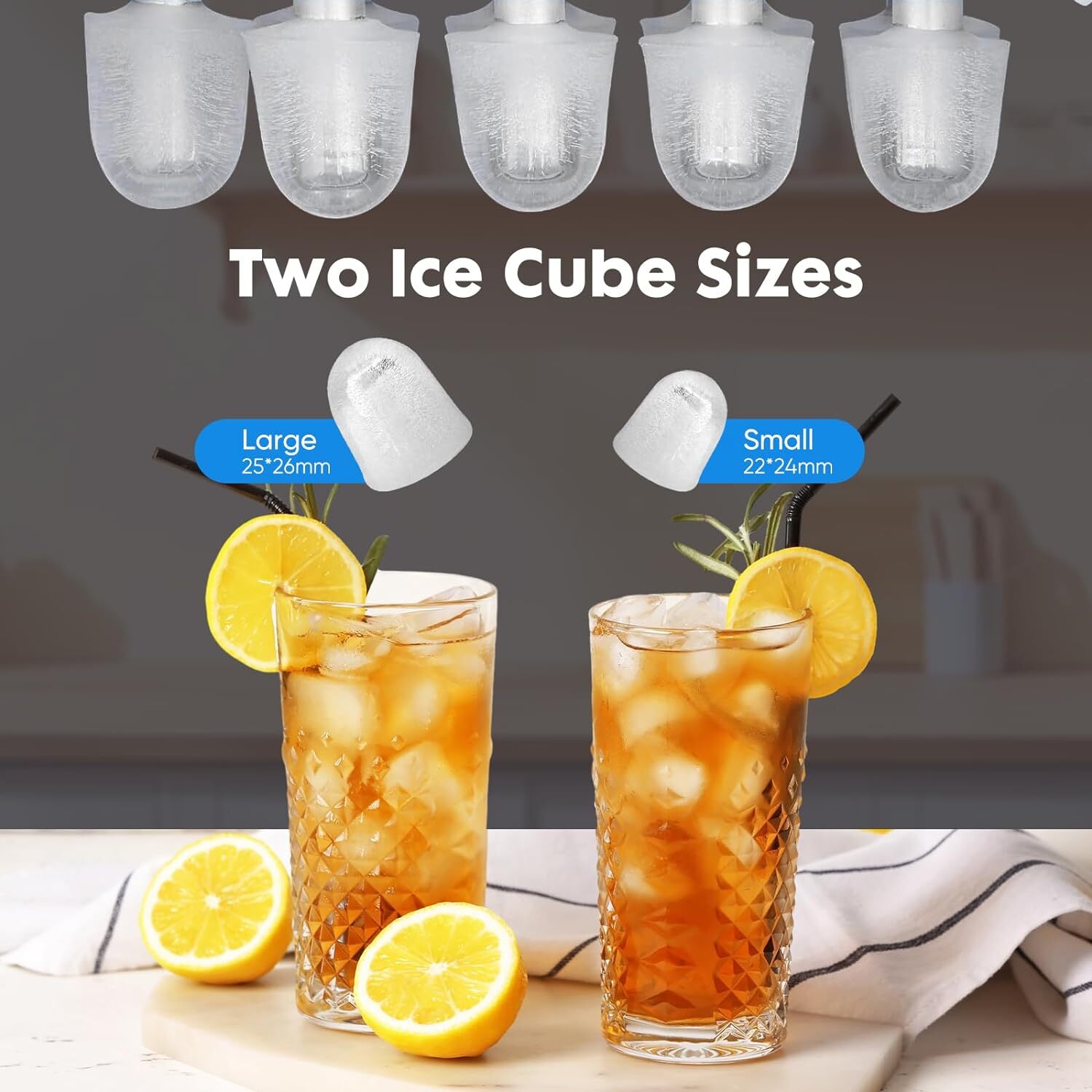 Countertop Bullet Ice Maker Portable Ice Machine with Ice Scoop 26lbs/24hrs