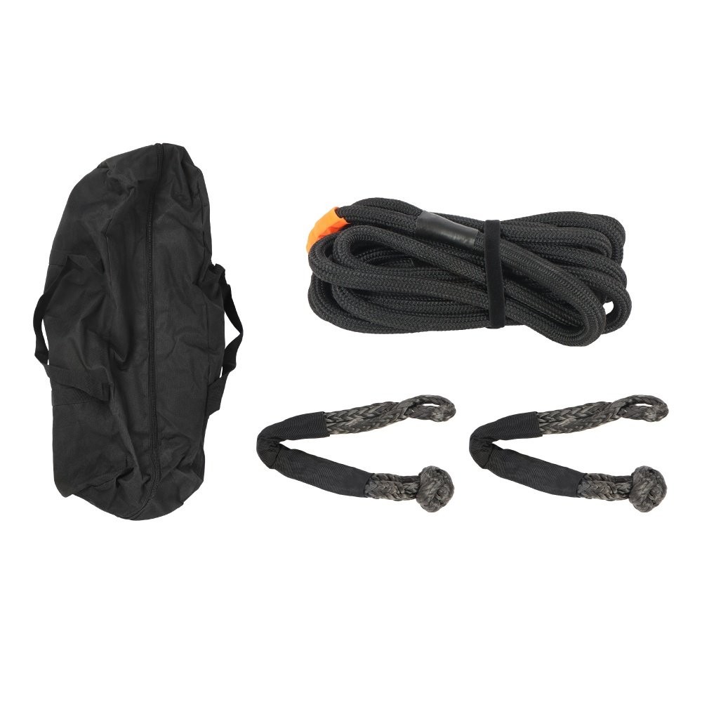 1″ x 30′ Kinetic Energy Truck Tow Recovery Rope Kit 34,000 LBS Strap Snatch