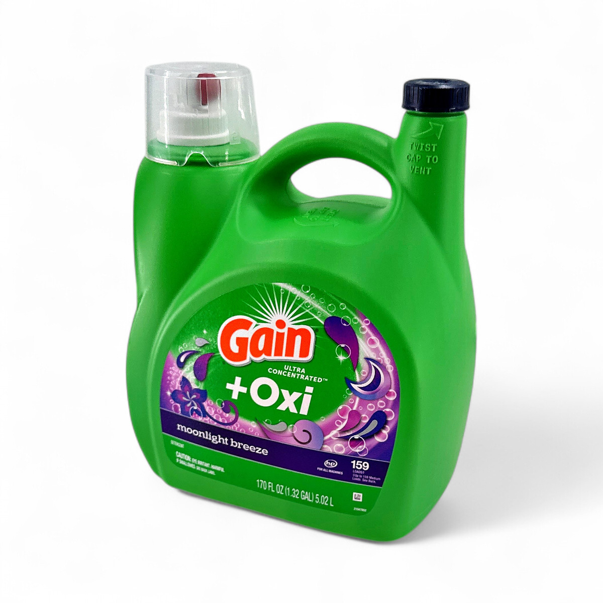 Gain + Oxi Liquid Laundry Detergent Moonlight Breeze 159 Loads, 170 fl oz